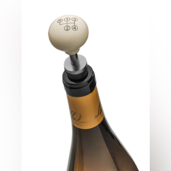 Mercedes Benz Wine Stopper in Shift Knob Style | Cream - Picture 2 of 9